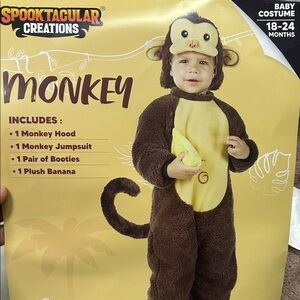 Monkey Costume for Kids - Brown and Yellow bind d9 9d 18-24m but runs big 2t
